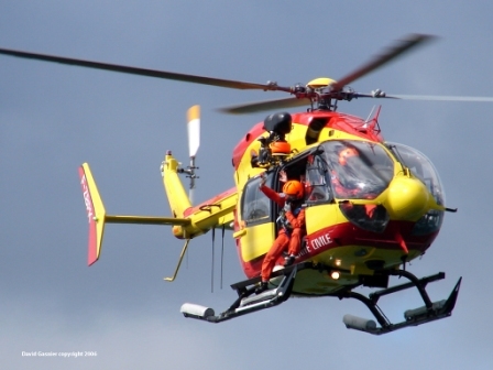 L'hélicoptère de la sécurité civile Dragon 76, basé au Havre