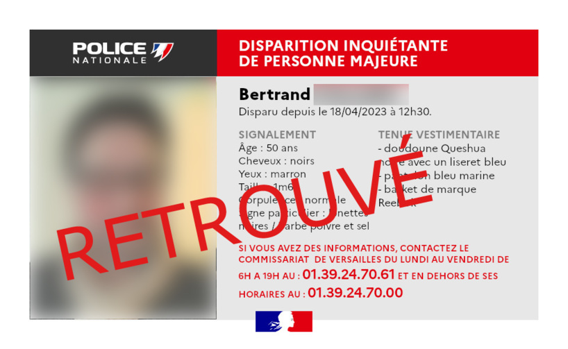 Disparition inquiétante dans les Yvelines : le quinquagénaire a été retrouvé 