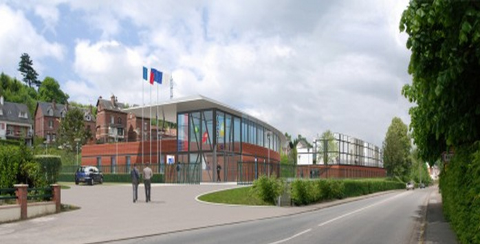 Perspective de la nouvelle brigade depuis la rue des Frères-Martin (Dessin d'artiste) Perspective de la nouvelle brigade depuis la rue des Frères-Martin (Dessin d'artiste)