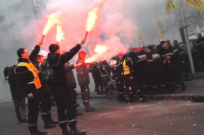 Les sapeurs-pompiers de l'Eure lors d'une dernière manifestation à Evreux (Photo d'illustration @infoNormandie)