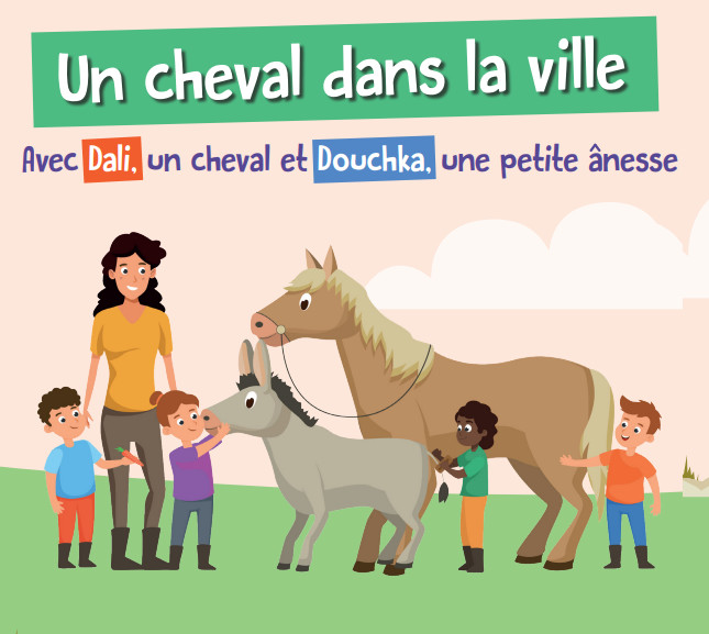 Les animations tourneront autour du cheval Dali et de la petite ânesse Douchka.