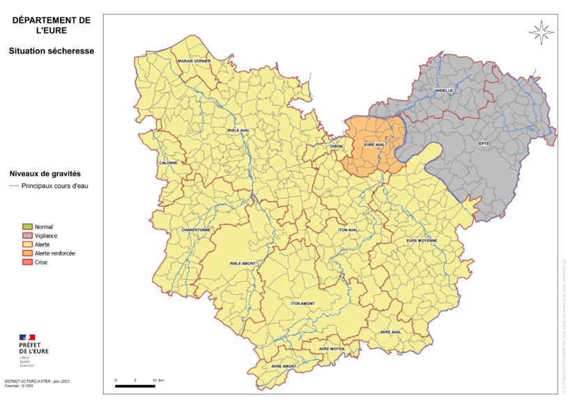 Sécheresse dans l'Eure : premières restrictions d'eau et 23 communes en alerte renforcée