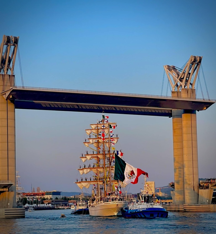 Le pont Flaubert se lévera une dernière fois dimanche pour laisser passer les grands voiliers - Photo © infonormandie