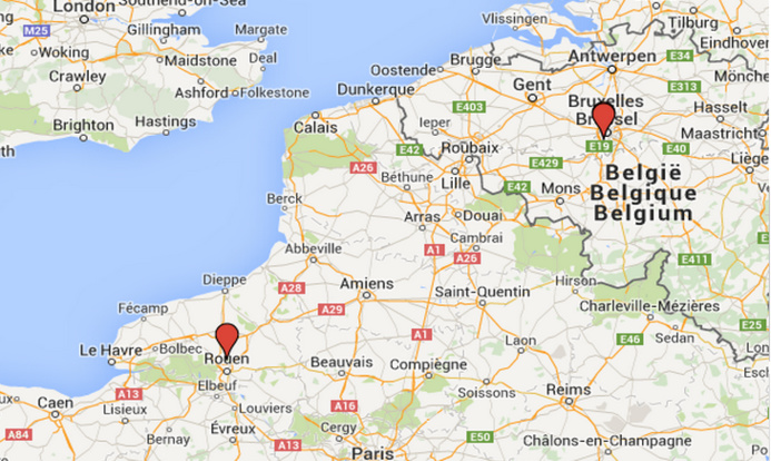 L'adolescente a été retrouvée à Forest Vorst, au sud de Bruxelles, à 350 kilomètres de Rouen