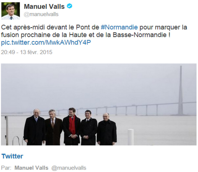 Le clin d'oeil de Manuel Valls à la Normandie (bientôt) réunifiée