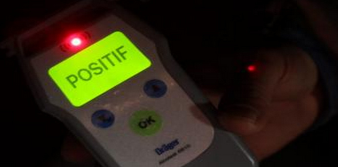 Le contrôle à l'éthylotest s'est révélé positif (Photo d'illustration) Le contrôle à l'éthylotest s'est révélé positif (Photo d'illustration)