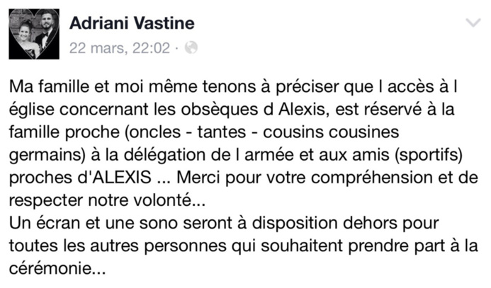 Pont-Audemer : obsèques d'Alexis Vastine dans la plus stricte intimité demain