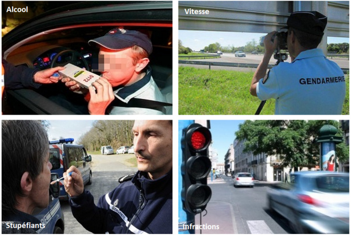 Alcool, stupéfiants, vitesse et infractions graves au code de la route sont en cause dans la majorité des accidents (Photomontage @infoNormandie.com)