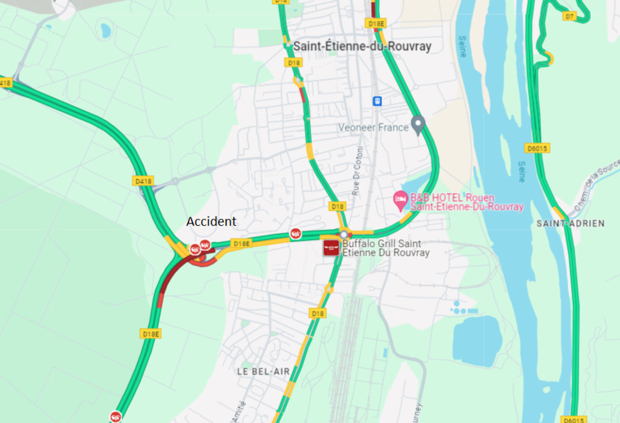Seine-Maritime : un blessé grave dans un accident entre deux poids lourds près de Rouen Seine-Maritime : un blessé grave dans un accident entre deux poids lourds près de Rouen