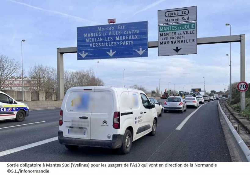Nouveaux blocages des agriculteurs ce lundi sur l'A28 en Seine-Maritime et l'A13 dans l'Eure