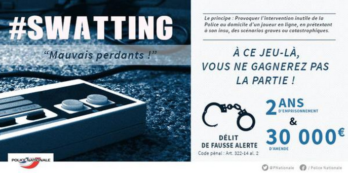 Le swatting est fermement réprimé par le code pénal Le swatting est fermement réprimé par le code pénal