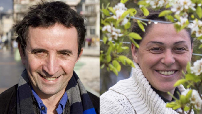 Claude Taleb et Perrine Hervé-Gruyère  sont respectivement tête de liste pour la Seine-Maritime et pour l'Eure (photo @EELV)