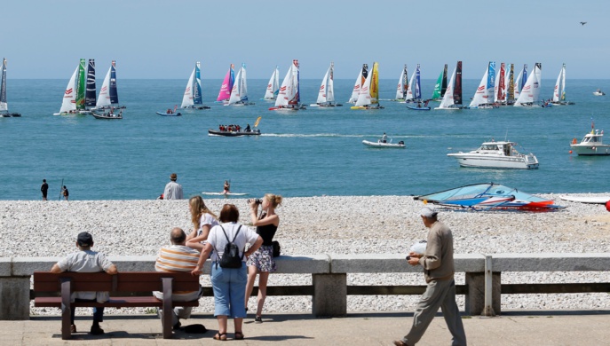 Vu de la plage de Fécamp (Photo : @© Morgan Bove/ ASO) Vu de la plage de Fécamp (Photo : @© Morgan Bove/ ASO)