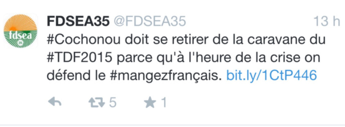 Manifestation des agriculteurs : Cochonou renonce à prendre le départ de la 8ème étape Manifestation des agriculteurs : Cochonou renonce à prendre le départ de la 8ème étape