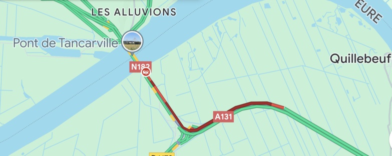 Accident de poids de lourd sur le pont de Tancarville : circulation perturbée sur la N182 et l’A131  