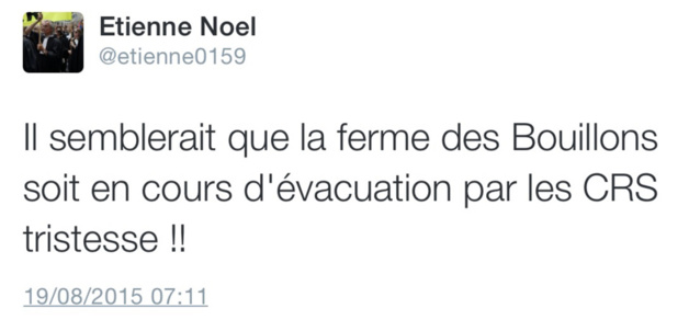 La ferme des Bouillons, près de Rouen, évacuée ce matin par les CRS ? Premières réactions La ferme des Bouillons, près de Rouen, évacuée ce matin par les CRS ? Premières réactions