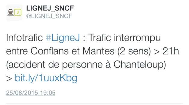 Yvelines : une femme écrasée par un train à Triel-sur-Seine. Le trafic interrompu pendant deux heures Yvelines : une femme écrasée par un train à Triel-sur-Seine. Le trafic interrompu pendant deux heures