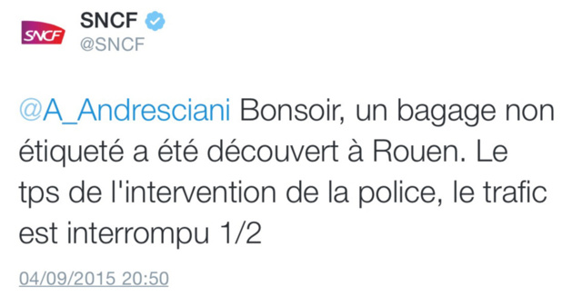 Alerte au colis suspect : la gare de Rouen évacuée ce soir, le déminage est attendu Alerte au colis suspect : la gare de Rouen évacuée ce soir, le déminage est attendu
