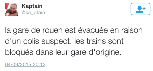 Alerte au colis suspect : la gare de Rouen évacuée ce soir, le déminage est attendu Alerte au colis suspect : la gare de Rouen évacuée ce soir, le déminage est attendu