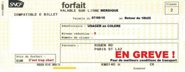 Usagers en colère : grève des billets aujourd'hui sur la ligne Le Havre - Rouen - Paris Usagers en colère : grève des billets aujourd'hui sur la ligne Le Havre - Rouen - Paris