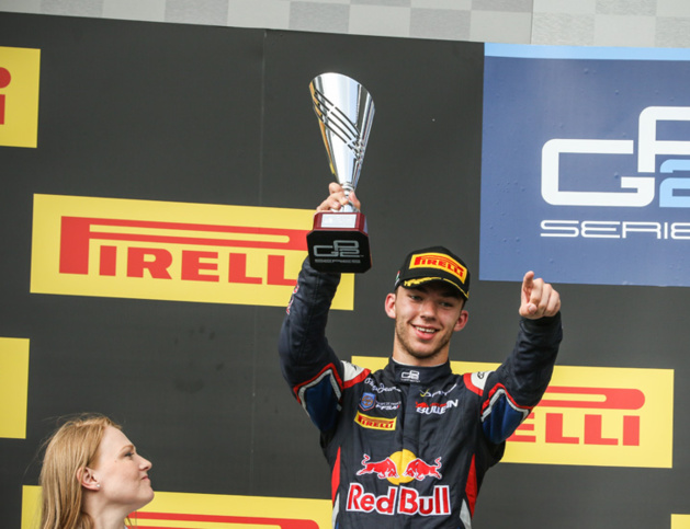 Pierre Gasly sur le podium du circuit de Budapest le 24 juillet dernier - Crédit photo ©DR Pierre Gasly sur le podium du circuit de Budapest le 24 juillet dernier - Crédit photo ©DR