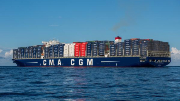 Le CMA CGM Bougainville est le plus grand porte-conteneurs au monde battant pavillon français. Le CMA CGM Bougainville est le plus grand porte-conteneurs au monde battant pavillon français.