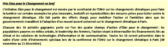 L'ONG havraise « Plantons Utile » lauréate du Prix Elan pour le Changement 2015 de l’ONU L'ONG havraise « Plantons Utile » lauréate du Prix Elan pour le Changement 2015 de l’ONU