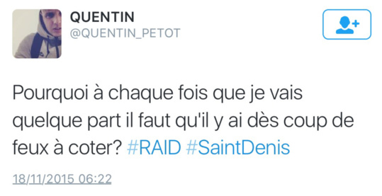 Fusillade et assaut ce matin à Saint-Denis, dans le secteur du Stade de France, près de Paris Fusillade et assaut ce matin à Saint-Denis, dans le secteur du Stade de France, près de Paris