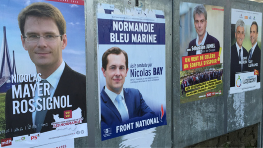 Elections régionales : en Normandie, Hervé Morin talonné par le Front national, Nicolas Mayer-Rossignol distancé Elections régionales : en Normandie, Hervé Morin talonné par le Front national, Nicolas Mayer-Rossignol distancé