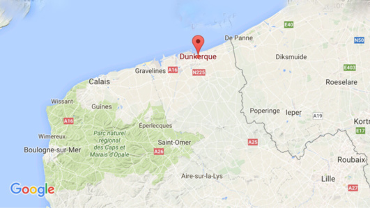 Un obus de 75 mm remonté par un engin de dragage dans le port de Dunkerque Un obus de 75 mm remonté par un engin de dragage dans le port de Dunkerque