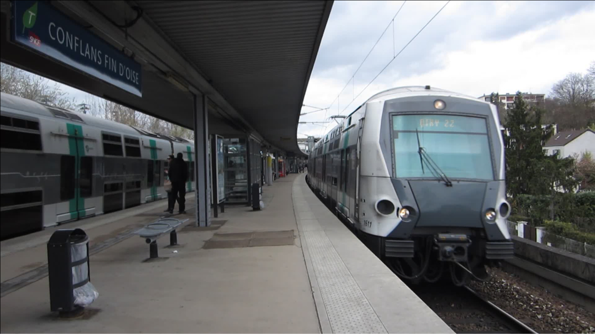 Un RER bloqué 30 minutes en gare de Conflans Fin d'Oise à cause d'un perturbateur 