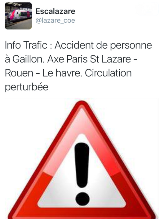 Eure : un jeune homme d'Aubevoye tué par un train ce soir en gare de Gaillon Eure : un jeune homme d'Aubevoye tué par un train ce soir en gare de Gaillon