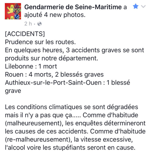 Série noire en Seine-Maritime : cinq morts et douze blessés en quelques heures sur les routes Série noire en Seine-Maritime : cinq morts et douze blessés en quelques heures sur les routes