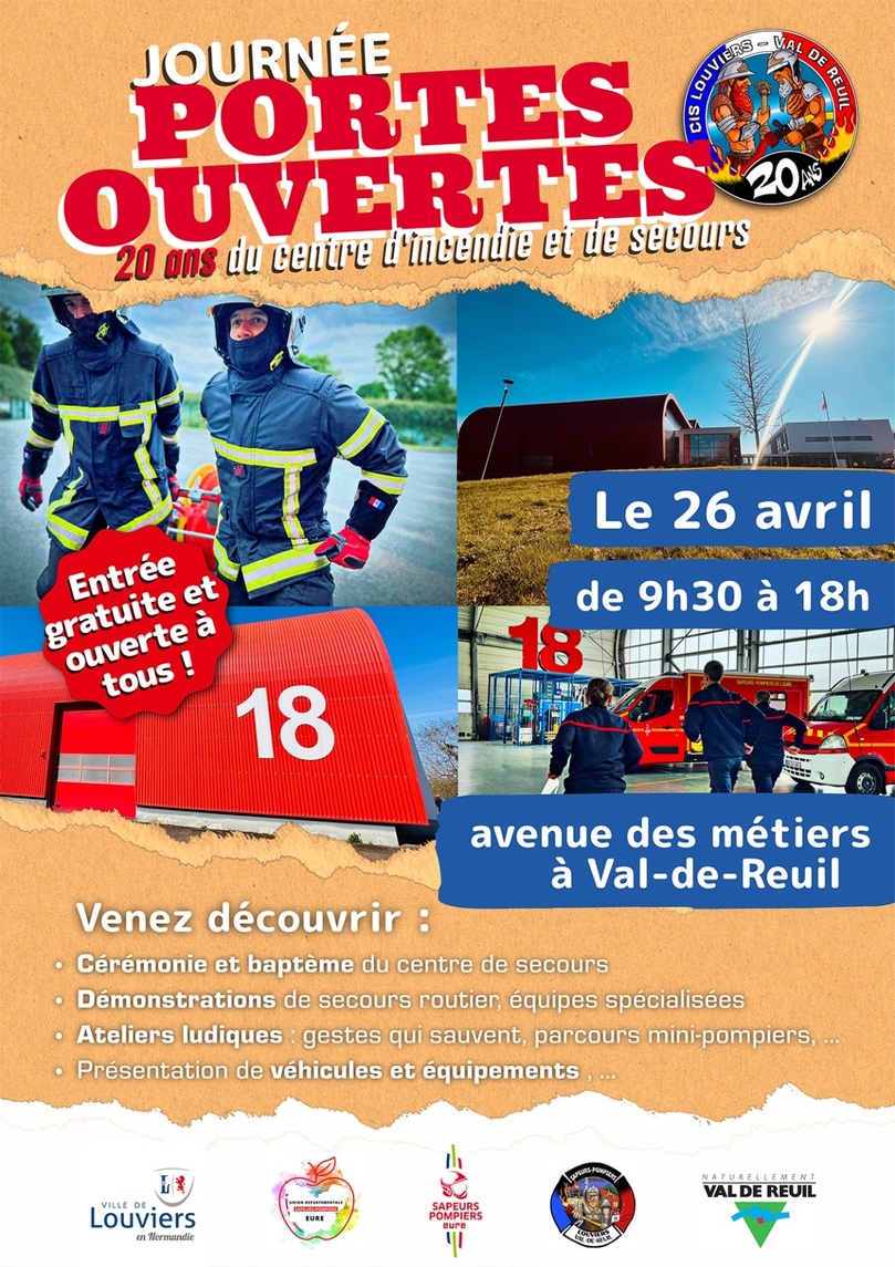 Le centre de secours de Val-de-Reuil fête ses 20 ans : une journée portes ouvertes à ne pas manquer Le centre de secours de Val-de-Reuil fête ses 20 ans : une journée portes ouvertes à ne pas manquer