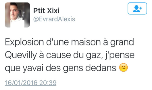 Explosion de gaz ce soir à Grand-Quevilly : deux personnes sous les décombres Explosion de gaz ce soir à Grand-Quevilly : deux personnes sous les décombres