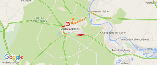 La collision s'est produite sur le boulevard du Mal Joffre à Fontainebleau