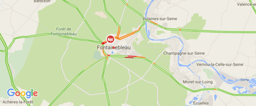 La collision s'est produite sur le boulevard du Mal Joffre à Fontainebleau La collision s'est produite sur le boulevard du Mal Joffre à Fontainebleau