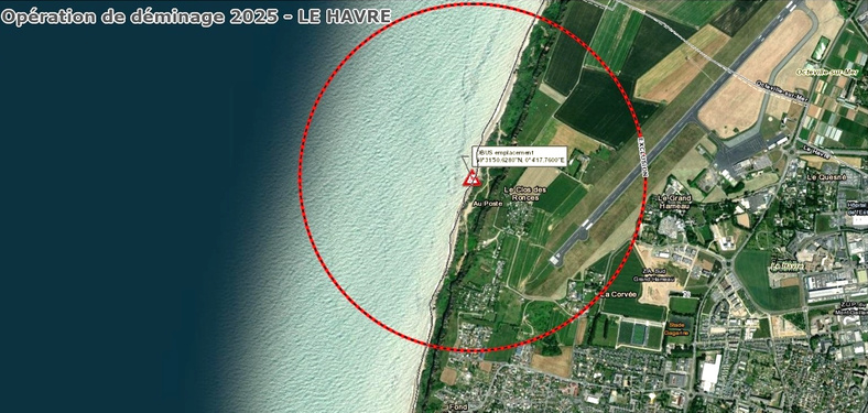 Un obus de 270 mm découvert au Havre : opération de déminage prévue mardi 24 juin Un obus de 270 mm découvert au Havre : opération de déminage prévue mardi 24 juin