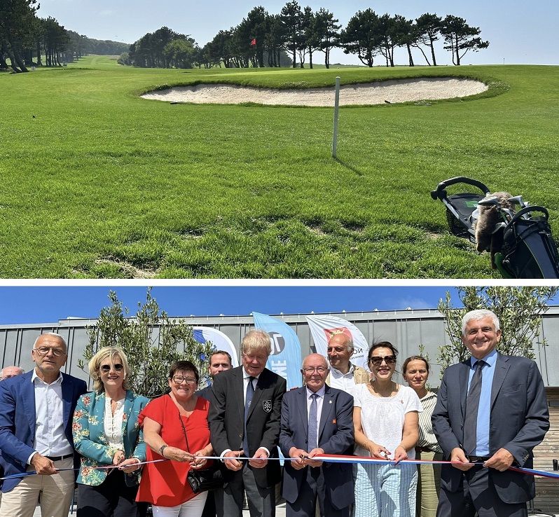 Le nouveau club-house a été inauguré jeudi  en présence d’Hervé Morin, président de la Région Normandie, de Bertrand Bellanger, président du Département de la Seine-Maritime, et du maire d’Étretat, André Baillard - Photos Région Normandie