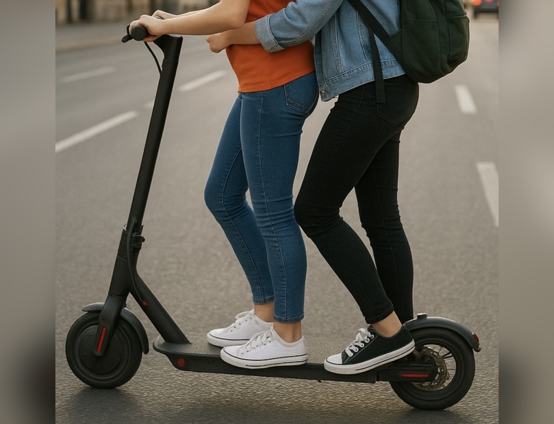 Les deux jeunes filles circulaient sur la même trottinette quand l’accident s’est produit - illustration