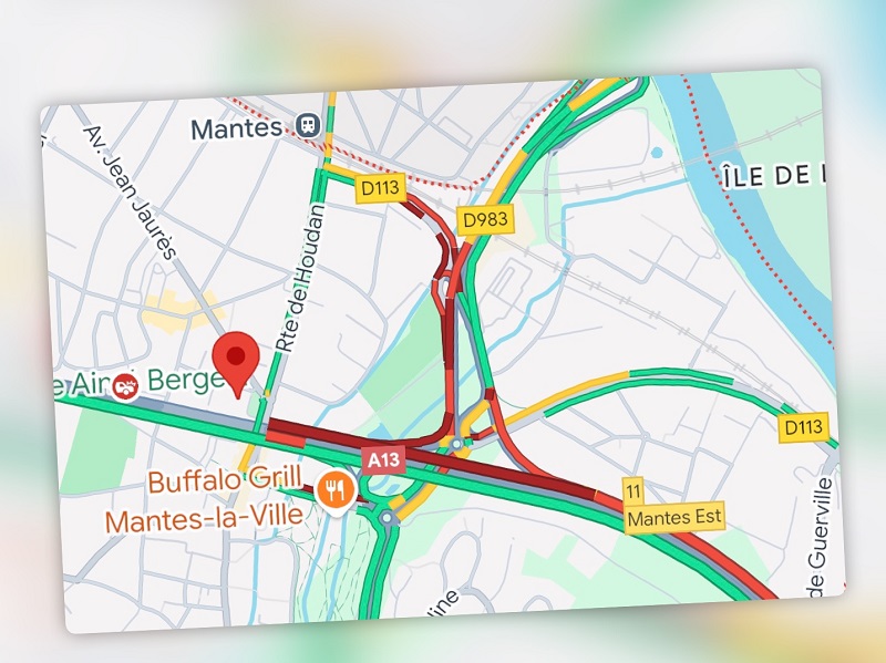 Accident sur l’A13 à Mantes-la-Ville : trois véhicules impliqués, circulation fortement ralentie