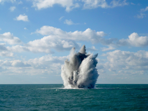 Des mines ont été détruites en mer (photo@Premar) Des mines ont été détruites en mer (photo@Premar)