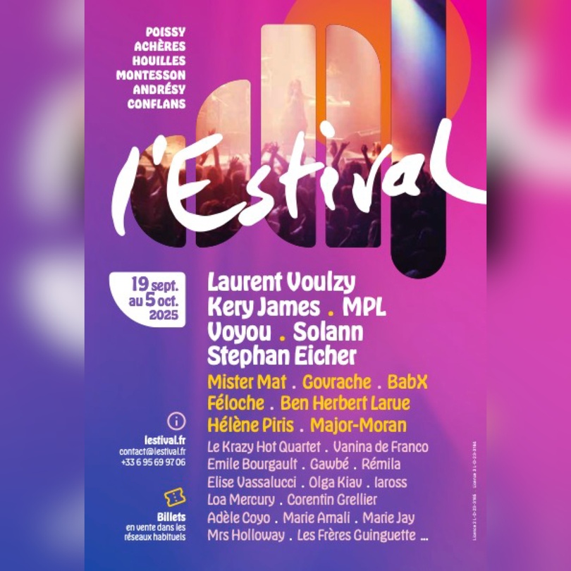L’Estival 2025 : la chanson francophone en fête à l’ouest parisien du 19 septembre au 5 octobre L’Estival 2025 : la chanson francophone en fête à l’ouest parisien du 19 septembre au 5 octobre