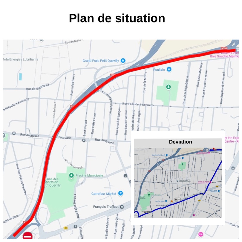 RN338 : fermetures nocturnes pendant une semaine pour les travaux du pont Flaubert à Rouen 