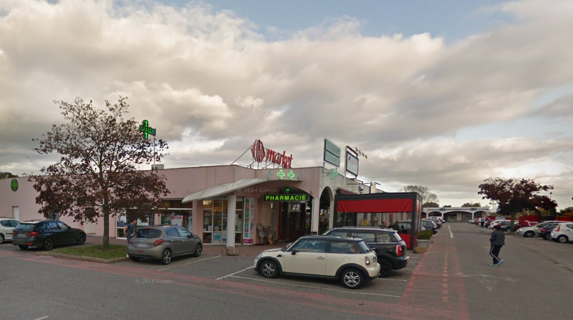 Le centre commercial Les Bocquets à Bois-Guillaume - Illustration Google Maps