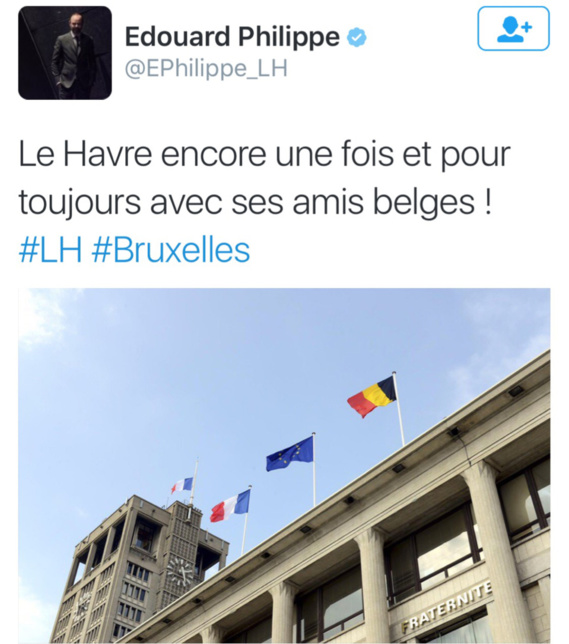 Attentats de Bruxelles : le Havre et Caudebec-lès-Elbeuf déploient le drapeau de la Belgique 