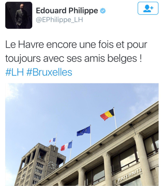 Attentats de Bruxelles : le Havre et Caudebec-lès-Elbeuf déploient le drapeau de la Belgique Attentats de Bruxelles : le Havre et Caudebec-lès-Elbeuf déploient le drapeau de la Belgique