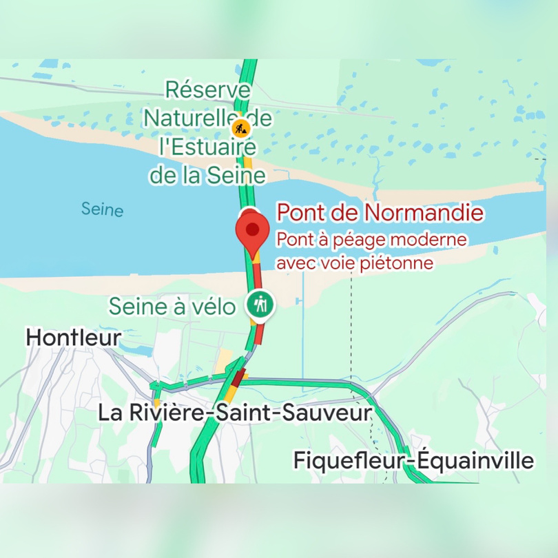  Circulation coupée sur le pont de Normandie en direction du Havre