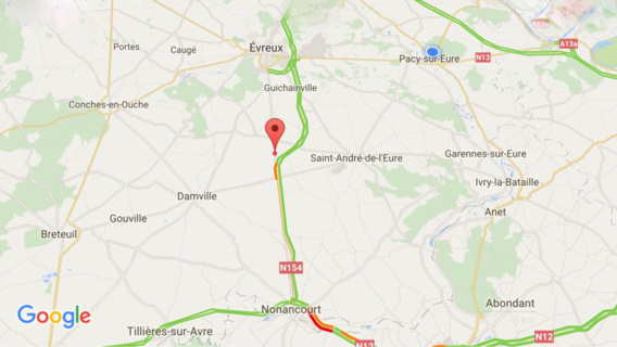 Deux poids-lourds impliqués dans un accident : la RN154 coupée partiellement dans l'Eure Deux poids-lourds impliqués dans un accident : la RN154 coupée partiellement dans l'Eure