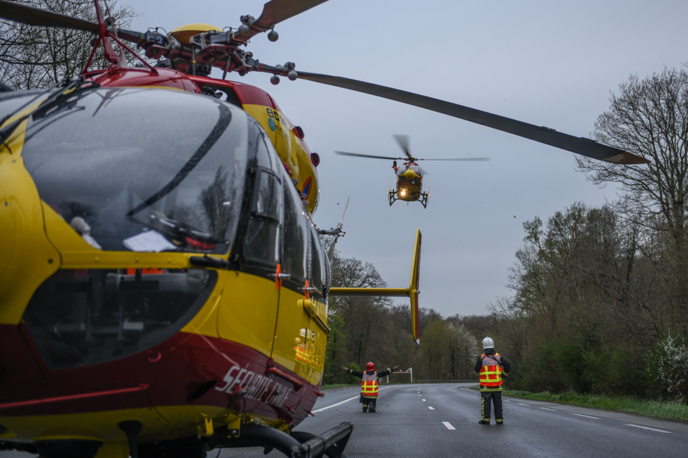 Le motard a été évacué par hélicoptère à l'hôpital Pompidou (Illustration@DR)